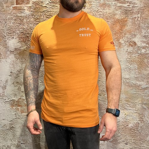 In Gold We Trust The Pusha T-shirt Orange In Gold We Trust The Pusha T-shirt Orange