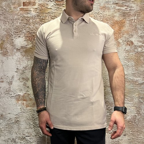 Purewhite Polo Garment Dye Faded Sand 23010109