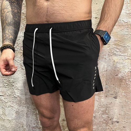 MyBrand Basic Swimshort Black White MyBrand Basic Swimshort Black White