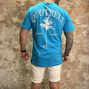 Quotrell Palm Springs T-Shirt Aqua