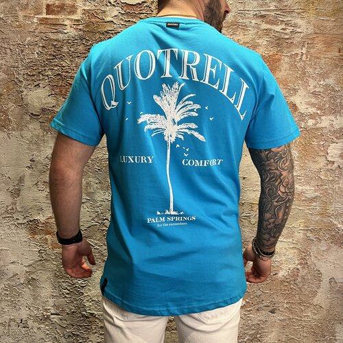 Quotrell Palm Springs T-Shirt Aqua