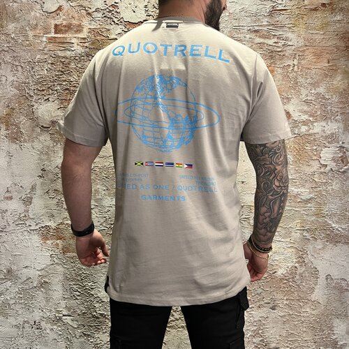 Quotrell Worldwide T-Shirt Taupe