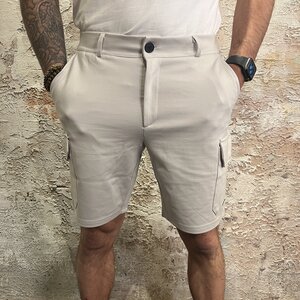 Purewhite Heavy Jersey Cargo Short Offwhite