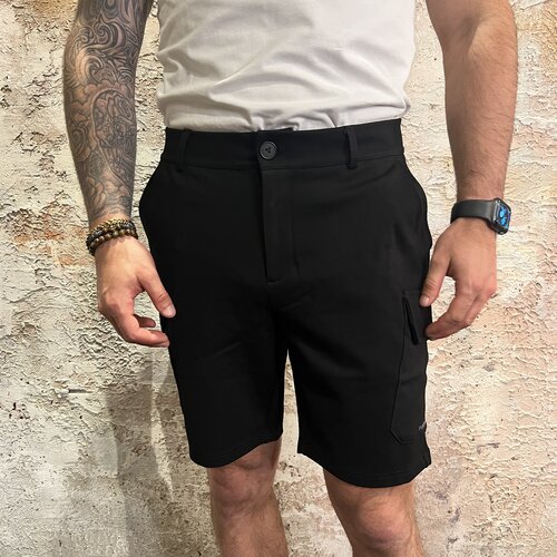 Purewhite Heavy Jersey Cargo Short Black