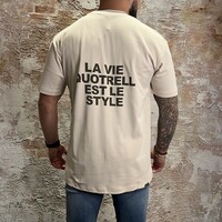 La Vie T-Shirt Beige Brown