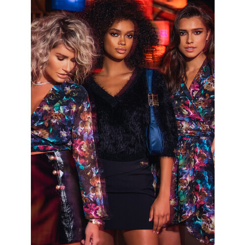 Nikkie Vinyl Skirt Black