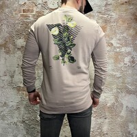Floral Triangle Sweater Taupe 23030301