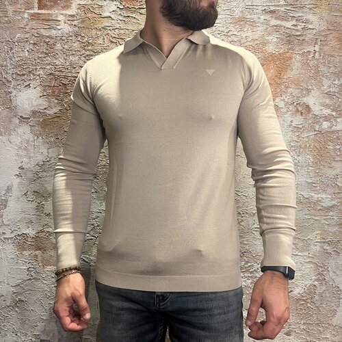 Purewhite Polo LS Sand 23030819