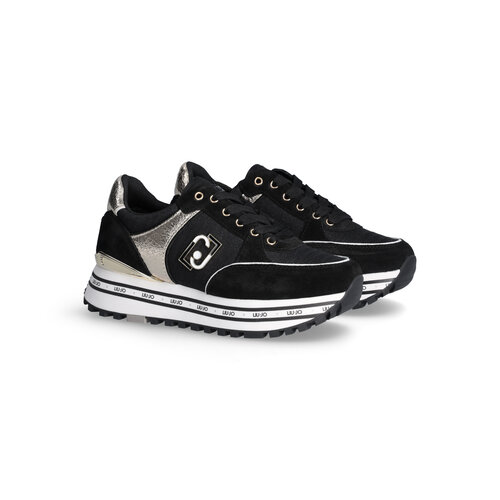 Liu.Jo Wonder Sneaker cow suede/black/light gold Liu.Jo Wonder Sneaker cow suede/black/light gold