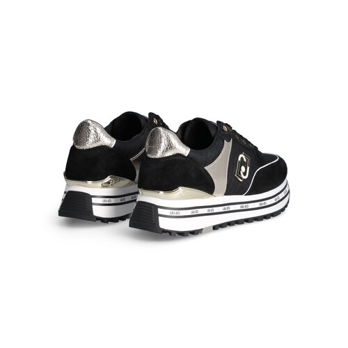 Liu.Jo Wonder Sneaker cow suede/black/light gold