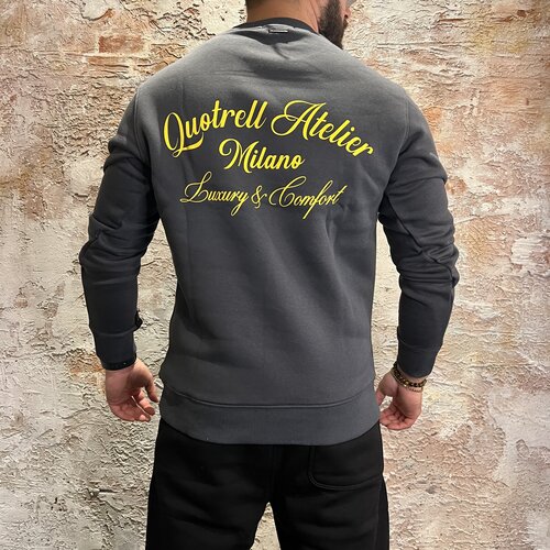 Quotrell l'Atelier Milano Crewneck Anthracite Yellow Quotrell l'Atelier Milano Crewneck Anthracite Yellow