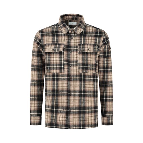 Purewhite Wool Look Shirt Brown 23030207