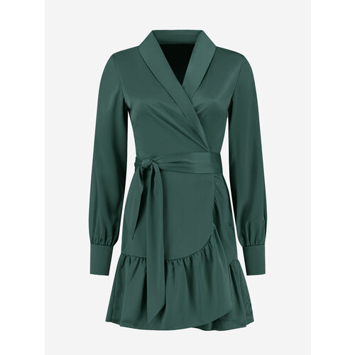 Nikkie Vivien Satin Dress Garden Green