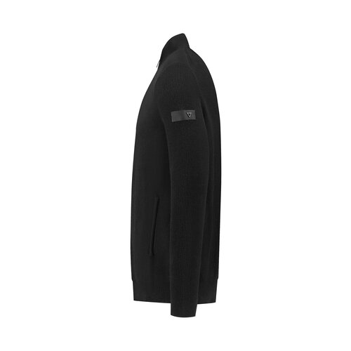 Purewhite Knitted Zip Vest Black 23030808