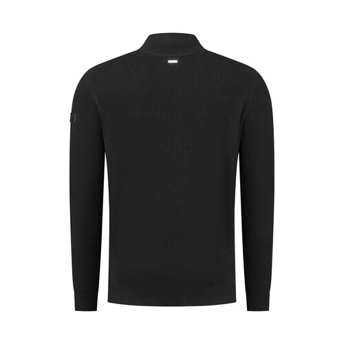 Purewhite Knitted Zip Vest Black 23030808