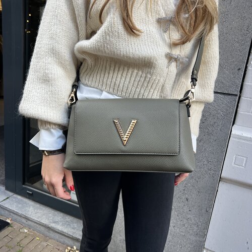 Valentino by Mario Valentino Oregon Re Flap Bag Militaire Valentino by Mario Valentino Oregon Re Flap Bag Militaire