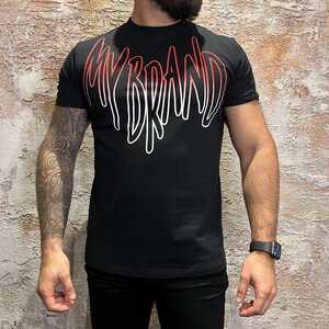 My Brand MB Logo True Red Gradient Black