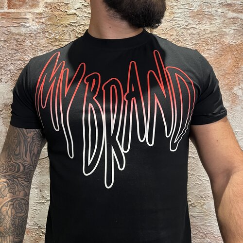 My Brand MB Logo True Red Gradient Black