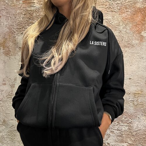 LA Sisters Essential Zipper Hoodie 2.0 Black