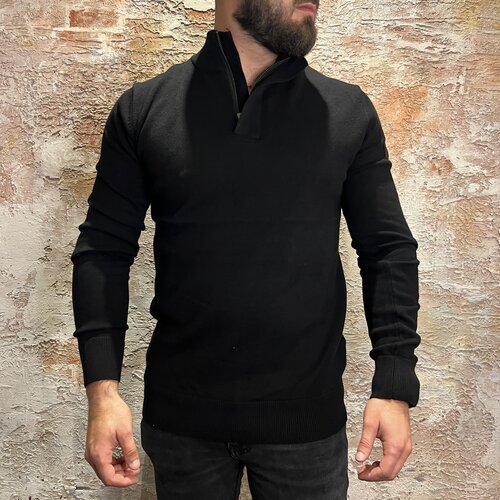 Purewhite Pull Half Zip Pocket Black