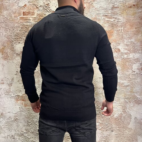 Purewhite Pull Half Zip Pocket Black