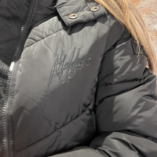 Malelions Women Signature Puffer Jacket Black