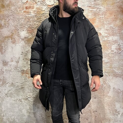 Purewhite Long Padded Jacket Black