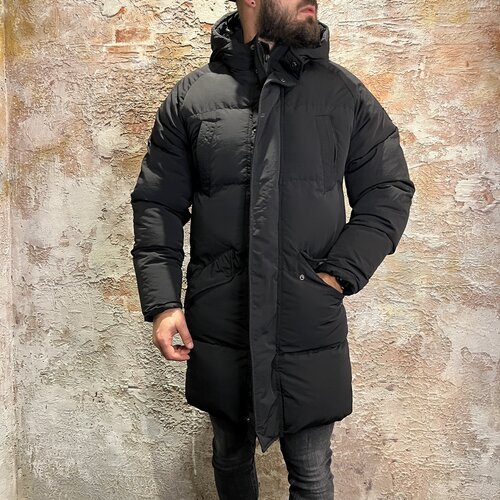 Purewhite Long Padded Jacket Black