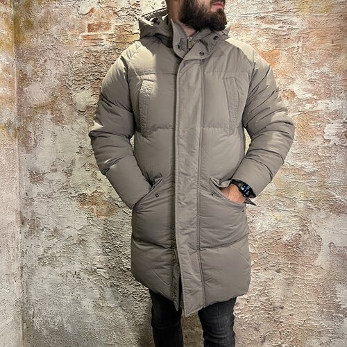 Purewhite Long Padded Jacket Taupe