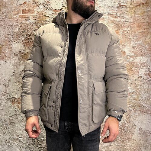 Ballin Amsterdam Coat With Chest Print Taupe