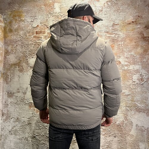 Ballin Amsterdam Coat With Chest Print Taupe