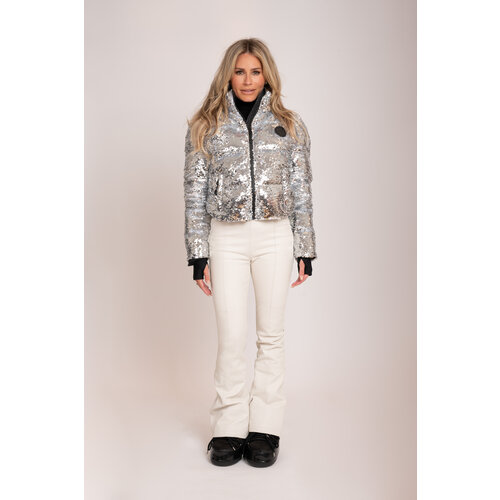 Nikkie Sequin Ski jacket Silver