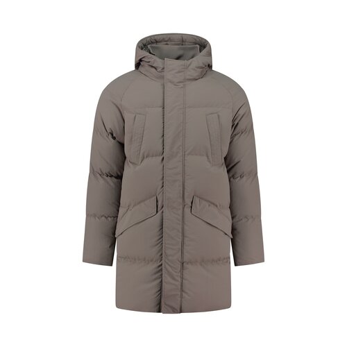 Purewhite Long Padded Jacket Taupe