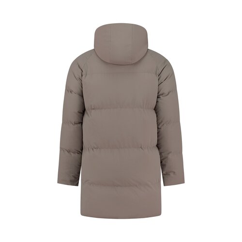 Purewhite Long Padded Jacket Taupe