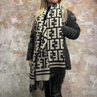 Sjaal Print Black Sand