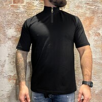 T-Shirt Davide Zip Black