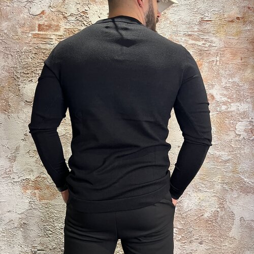 Radical Knitwear Polo Buttonless Black