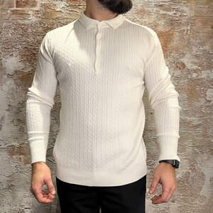 Radical Knitwear Polo Beige LS Radical Knitwear Polo Beige LS
