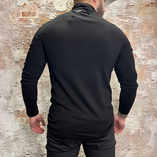 Purewhite Turtle Neck LS Black