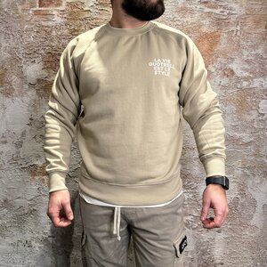 Quotrell La Vie Crewneck Oat