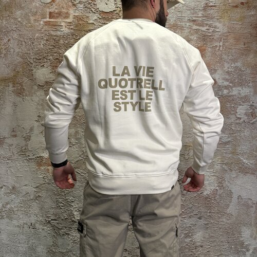 Quotrell La Vie Crewneck Off White