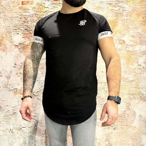 SikSilk Raglan Tech Tee Black