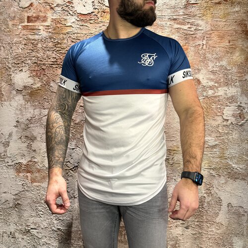 SikSilk Ringer Raglan Stripe Tee