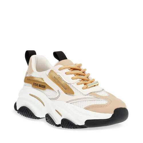 Steve Madden Possession Sneaker White Tan