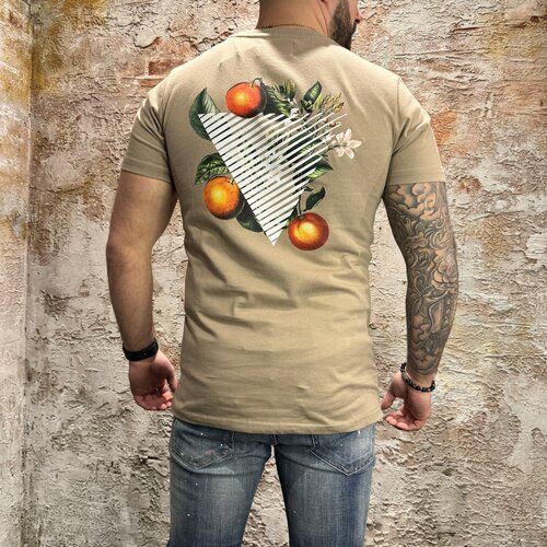 Pure Path Triangle Orange Branch Tee Taupe