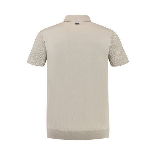 Pure-Path Gebreide Regular Polo Sand