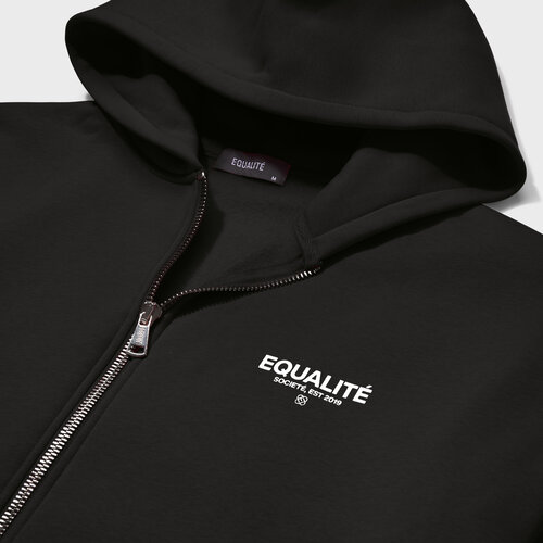 Equalité Societé Oversized Zip Hoodie Black