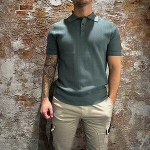 Pure-Path Gebreide Regular Polo Green