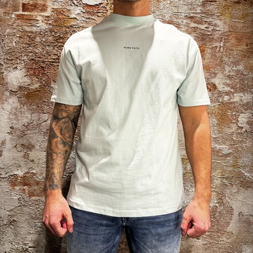 Pure-Path Brushstroke Initial T-shirt Mint