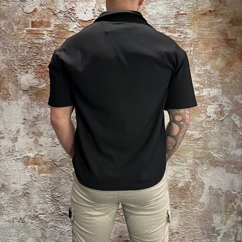 Equalité Ribbed Oversized Shirt Black